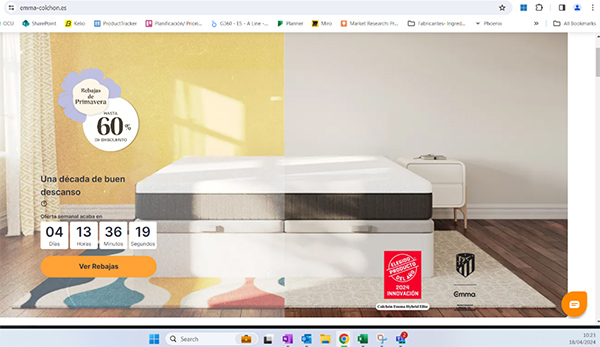 Pantallazo 5 colchones